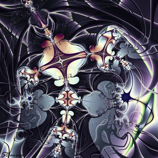 Solomon Barroa; Fading Memory, 2015, Original Digital Art, 30 x 30 inches. Artwork description: 241  Complex fractal artwork from Solomon Barroa titled 