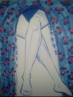 Sonya Chaushka; WOMAN S LEGS FETISH, 2017, Original Painting Acrylic, 40 x 50 cm. Artwork description: 241 woman, fetish, legs, painting, actilic, erotic, akt, sex, sonya chaushka...