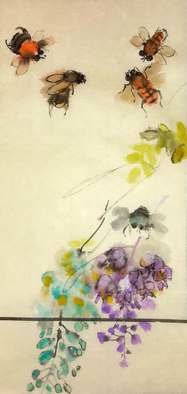 Debbi Chan, 'Bugs and blooms  album', 2016, original Artistic Book,    inches. Artwork description: 3495  This is a small album with paintings  on rice paper. ...