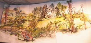 Debbi Chan, 'Idaho in august album twelve', 2012, original Artistic Book, 14 x 20  inches. Artwork description: 62499  folding album with a continuous watercolor/ ink on rice paper.  Idaho landscapes are the subject for this album.   ...
