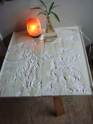 Debbi Chan, 'american frontier in marb...', 2010, original Furniture, 18 x 24  inches. Artwork description: 96555  my bas relief carving on marble  has become a piece of furniture! ! ! ! !   ...