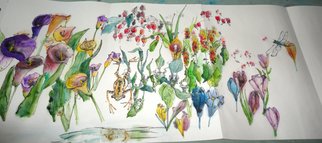 Debbi Chan, 'garden album', 2011, original Artistic Book, 8 x 10  inches. Artwork description: 76755    the more i work on this album the more spectacular it becomes.                                                                                                                                                                                                                                                                                     i love the colors on this silk watercolor.                                                                                                        ...