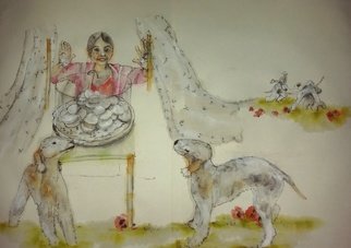 Debbi Chan; The Women Have It, 2017, Original Artistic Book, 15 x 22 inches. Artwork description: 241 Women. Children. Bedlington Terriers...