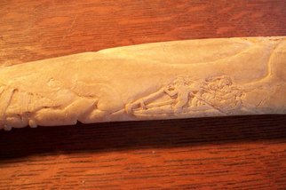 Debbi Chan, 'walrus and  the whale', 2010, original Bas Relief, 3 x 14  inches. Artwork description: 98535  this is an incredible piece. it is a found walrus tusk  that naturally tumbled on the beach.    ...