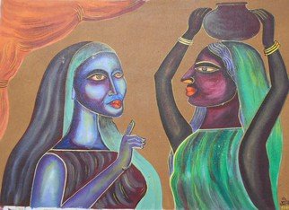 Shribas Adhikary; TWO VILLEGE WOMAN, 2013, Original Painting Acrylic, 18 x 14 inches. Artwork description: 241    I created this work of art I did not duplicate the work of an artist.            ...
