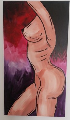 Simona Samkova; Woman Body, 2021, Original Painting Acrylic, 60 x 110 cm. Artwork description: 241 Celebrating beauty of woman body.  Diversity of beauty.Naked body without stigma. ...
