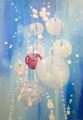 Svetlana Sokolova; Christmas Balls, 2021, Original Painting, 29 x 41 cm. Artwork description: 241 Christmas and New Year are getting closer and closer. . .Acrylic, mixed media Bruno Visconti  paper  290 g   m 41   29 cm, A316. 14aEUR   11. 41aEURWeight: 0. 1kg...