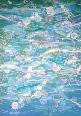 Svetlana Sokolova; Water Breath, 2021, Original Painting, 42 x 59.4 cm. Artwork description: 241 I really love water.  Any - sea, river, pond or lake water.  I especially like being at sea, lying in the sea water and enjoying its gentle touches.  I am supported on the surface by the breath of those who were once alive in this element, the breath ...