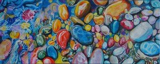 Anastasia Ovcharenko; Underwater Stones, 2020, Original Drawing Gouache, 50 x 20 cm. Artwork description: 241 I was inspired  by the beauty of colorful stones, they look so charming underwater. Technique is gouache, material - canvas. ...