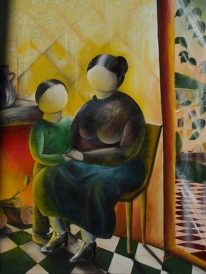 Massimiliano Stanco; With Nonna Carmela, 2008, Original Painting Oil, 36 x 48 inches. Artwork description: 241  Childhood years spent in Lacedonia. ...