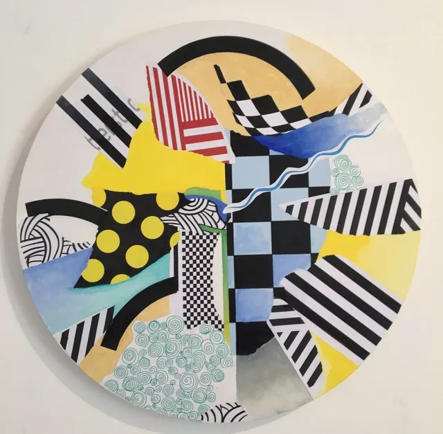 Steve Doan; Around The Clock, 2019, Original Mixed Media, 40 x 40 cm. Artwork description: 241 Kandinsky inspired. The next step into POP ART STREET ART. Art work Balanced in composition and colour. A series of three all in the same direction and balance. There is an hint of Bauhaus commonly known as a German art school operational from 1919 to 1933 that ...