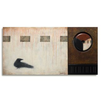 Steve Hunsicker; Crow, 2008, Original Mixed Media, 48 x 24 inches. 
