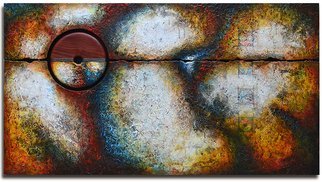 Steve Hunsicker; Out Back Counting Stars, 2014, Original Painting Acrylic, 65 x 38 inches. Artwork description: 241  Heavy textured multiglazed mixed media painting with inset scculpture.  ...