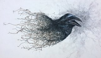 Steve Hunsicker; Crow 1, 2019, Original Painting Acrylic, 42 x 32 inches. 