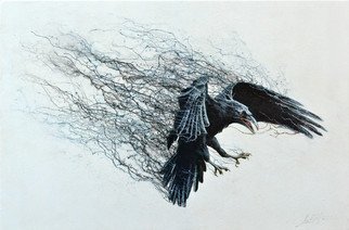 Steve Hunsicker; Crow 5, 2019, Original Painting Acrylic, 36 x 24 inches. 
