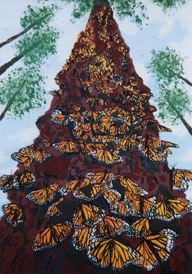 Storm Hammond; Monarch Migration, 2018, Original Painting Oil, 12 x 16 inches. 
