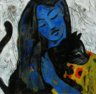 Sulakshana Dharmadhikari; Girl With Black Car, 2009, Original Painting Acrylic, 18 x 36 inches. Artwork description: 241  figurative    ...
