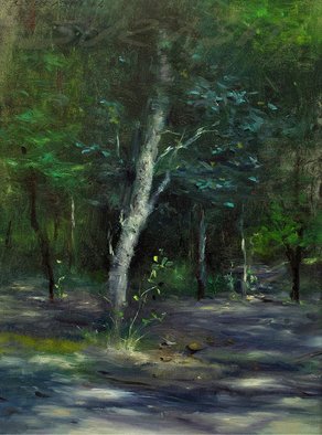 Surabhi Gulwelkar; Hide And Seek, 2015, Original Painting Oil, 18 x 24 inches. Artwork description: 241 I attracted towards  the subject because of  beautiful strong sunlight  passing through twigs and branches. I tried to catch the small changes of day- light through this work. The artwork is in Oil colors on canvas. ...