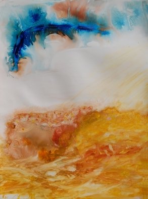 SUSANA ELINBAUM; ENTRE EL CIELO Y LA TIERRA, 2009, Original Mixed Media, 55 x 75 cm. Artwork description: 241  BETWEEN THE SKY AND THE EARTH WE LIVE A WONDERFUL WORLD  ...