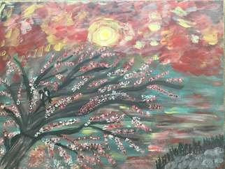 Sushree Choudhary; Happy Tree, 2017, Original Painting Acrylic, 24 x 18 inches. Artwork description: 241 This one I named Happy Tree bcoz you know when a tree is Happy I hope every one knows the answer. From my point of view a tree when full of blossom and birds come and sit on the tree happily that the time a tree became ...