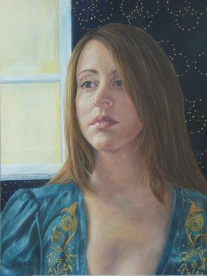 Suzan Fox; In Her Celestial Gaze, 2009, Original Painting Tempera, 9 x 12 inches. Artwork description: 241  Framed Original Painting in Egg Tempera ...