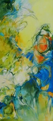Suzanne Caron; Lemon Lime, 2013, Original Painting Acrylic, 16 x 36 inches. Artwork description: 241  created for reproduction on a 72inch by 32 inch banner hanging on the bicycle path along the Vaudreuil- Soulanges canal, Quebec ...
