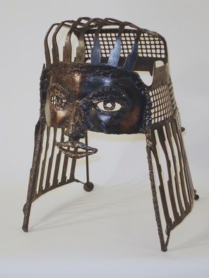Suzanne Benton; Rachel, Copper Coated Ste..., 1989, Original Sculpture Mixed, 14.6 x 11.5 inches. Artwork description: 241  Metal mask, steel, copper coat           ...