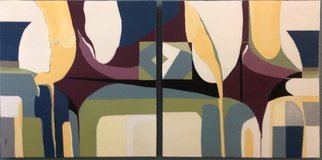 Suzanne Mcclelland; The Conversation, 2013, Original Painting Acrylic, 36 x 36 inches. Artwork description: 241   Two people maybe having a conversation in the back seat.two canvas 36 x 36    ...