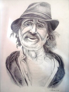 Iuliana Sava; Portrait Of  A Gypsy, 2011, Original Drawing Pencil, 29 x 41 cm. 