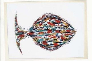 Swatantra Swatantra; Fish, 2009, Original Painting Acrylic, 28 x 35 inches. 