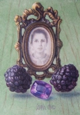 Sofia Wyshkind, 'Serenade for Blackberry  ...', 2001, original Watercolor, 3 x 5  inches. 