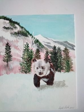 Sybil Fulk; Grizzly Bear Cub, 2021, Original Painting Acrylic, 8 x 10 inches. Artwork description: 241 An original painting that I did, using acrylics. It is painted on a canvas panel, and it measures 8 x 10. ...