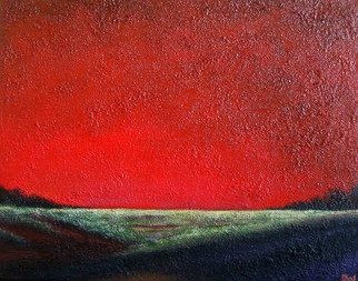 Tanya  Hansen; Ruby Sunset, 2018, Original Painting Acrylic, 20 x 16 inches. Artwork description: 241  Ruby Sunset  - texture abstract minimalist landscape acrylic painting, original.Collection -  Minimalism in nature . Beautiful and attractive minimalism with a full textural covering. ...