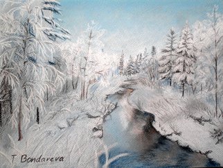 Tatyana Bondareva; Winter Forest, 2011, Original Pastel, 30 x 21 cm. Artwork description: 241   winter, forest, pastel   ...