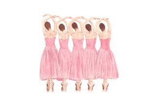 Tracey Carmen; Serenade In Pink, 2016, Original Watercolor, 29 x 42 cm. Artwork description: 241   A water color painting of the ballet Serenade. The original was in blue but I thought pink would be a nicer color.Painted on 140lb300gsm water color paper.     ...