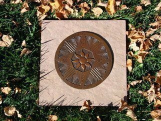 Ted Schaal, 'Compass Rose 8 Inch', 2011, original Sculpture Bronze, 8 x 8  x 0.2 inches. Artwork description: 2307  8 inch Bronze compass rose mounted to red sandstone 11 x 11 inches. 6 left in the edition. I don' t expect to have any left by the end of 2014. ...