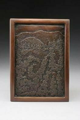 Ted Schaal, 'Peaceful Meadow', 2005, original Bas Relief, 6 x 9  x 1 inches. Artwork description: 2307  Bronze wall relief. ...