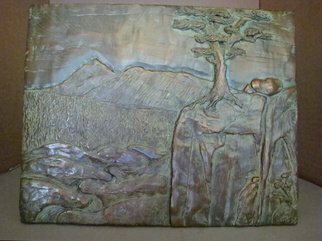 Ted Schaal, 'Vista', 2011, original Bas Relief, 10 x 8  x 0.5 inches. Artwork description: 2307  Landscape relief carving cast in bronze ...