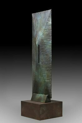 Ted Schaal; Passage, 2017, Original Sculpture Bronze, 18 x 74 inches. Artwork description: 241 This six foot tall monolithic bronze and stainless steel sculpture was inspired by hiking in the deserts of the South West.  When exploring slot canyons often times you think you are seeing though to the end of the canyon only to find out that you have been ...