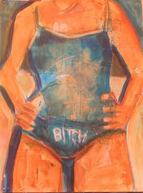Terry Matarelli; Bich 1, 2007, Original Mixed Media, 22 x 30 inches. Artwork description: 241  speaks to the attitude of many young females today.  ...