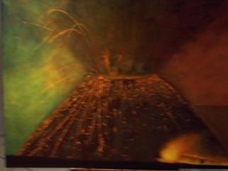 Teresa Peterson; Mount Ruapehu, 2013, Original Painting Oil, 23.5 x 31.5 inches. Artwork description: 241   volcano, mountain, oil, painting, scenery   ...