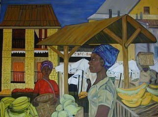 Terri Higgins, 'Zoma', 2002, original Painting Oil, 48 x 36  inches. Artwork description: 1911  Collection of J. HigginsShopping at the Zoma Market in Madagascar....