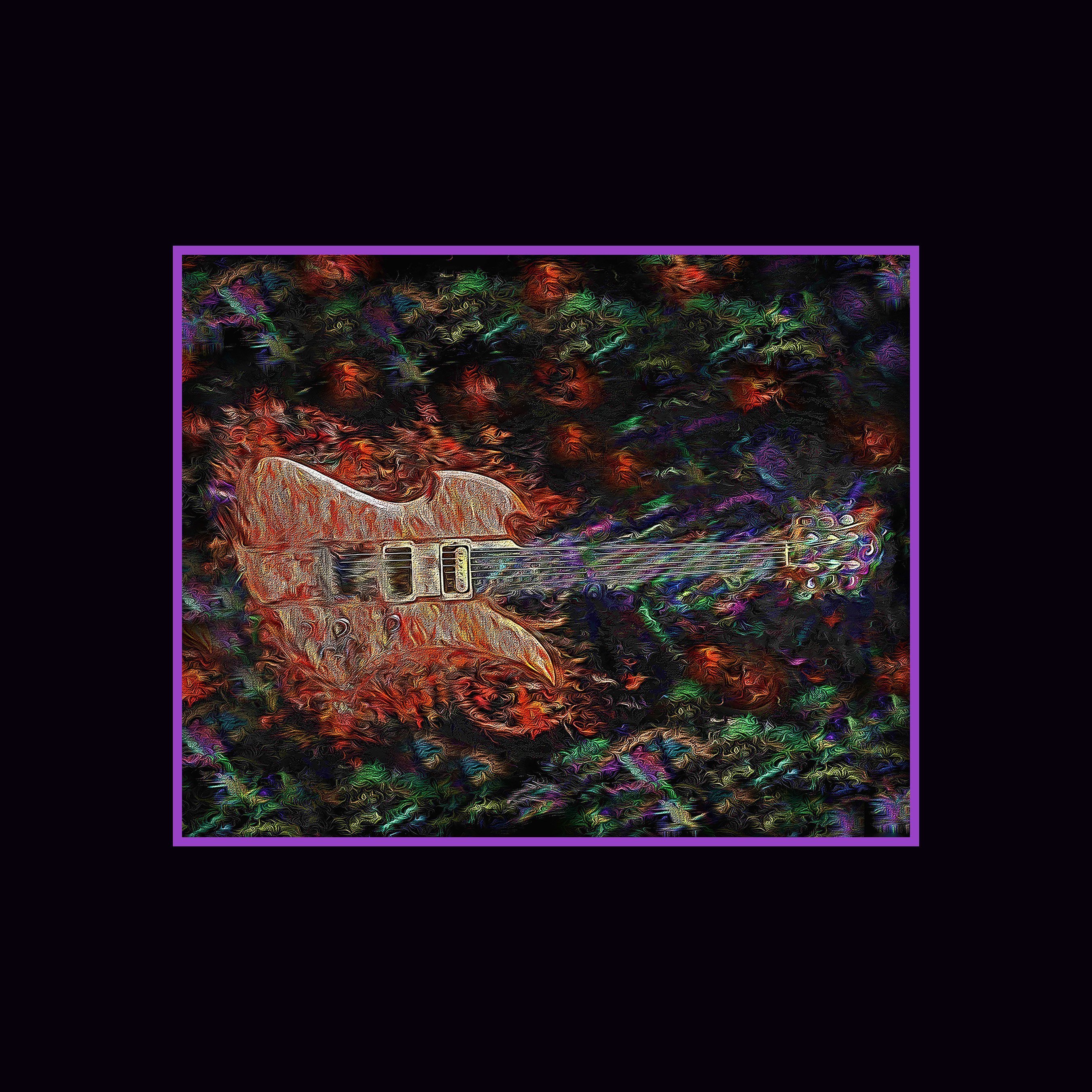 Dude Clark; Twanger, 2015, Original Photography Mixed Media, 20 x 16 inches. Artwork description: 241 An electric guitar, the heart of rock n roll, is an exciting instrument and I made it twang with a delicate touch. ...