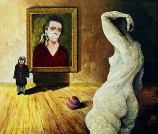 Otto Rapp; The Visitor, 1994, Original Painting Acrylic, 28 x 24 inches. 