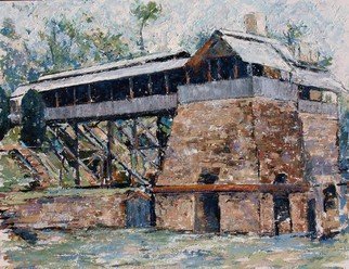Chris Gould; Tannehill Ironworks, 2015, Original Painting Oil, 28 x 22 inches. 