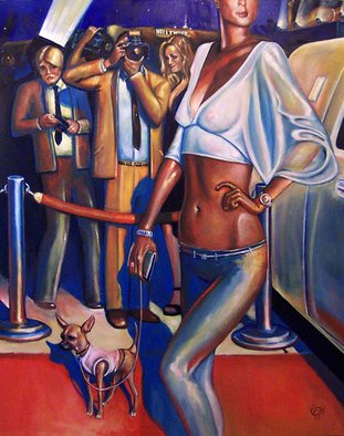 Tim Ezell; Got The Life, 2008, Original Painting Oil, 48 x 60 inches. Artwork description: 241  This painting is about the fascination with celebrities, particularly young women like Paris Hilton and Denise Richards. ...