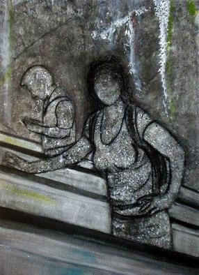 Sepideh Majd; Urban Decay 1, 2004, Original Mixed Media, 36 x 24 inches. Artwork description: 241 Acrylic and Charcoal on canvas...