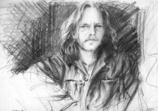 Santiago Londono; Eddie Vedder , 2006, Original Drawing Pencil, 15 x 12 inches. Artwork description: 241 Pearl Jam vocals...