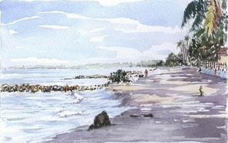 Santiago Londono; Tolu Playa, 2005, Original Watercolor, 10 x 6 inches. 