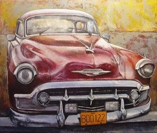 Tomas Castano; Old Cadillac Havana, 2007, Original Painting Oil, 81 x 65 cm. 